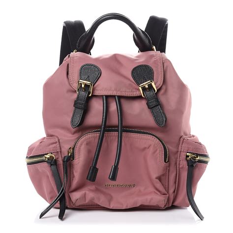 BURBERRY Nylon Small Rucksack Backpack Mauve Pink